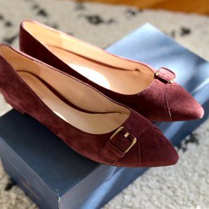 Pour la Victoire suede buckle Elzira flats